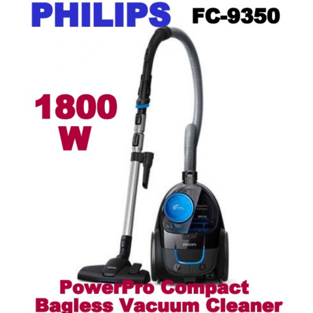 Philips FC9350 PowerPro Compact Bagless Vacuum Cleaner 1800W, TV & Home ...