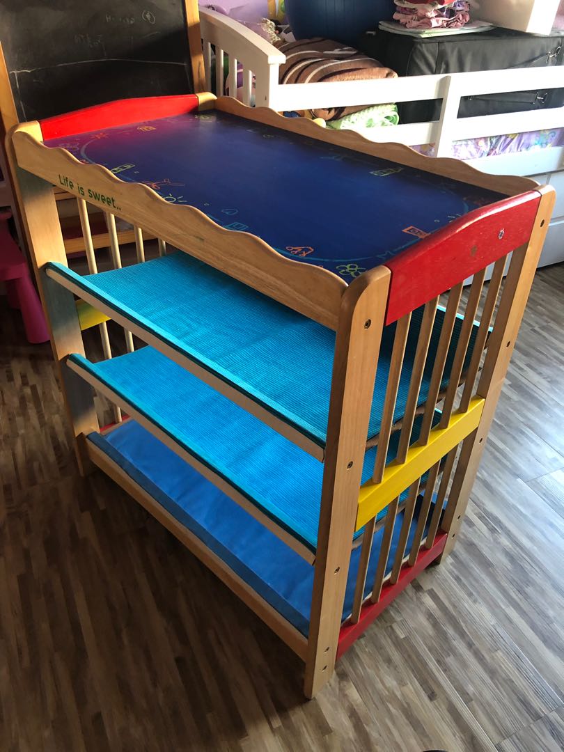 solid wood changing table