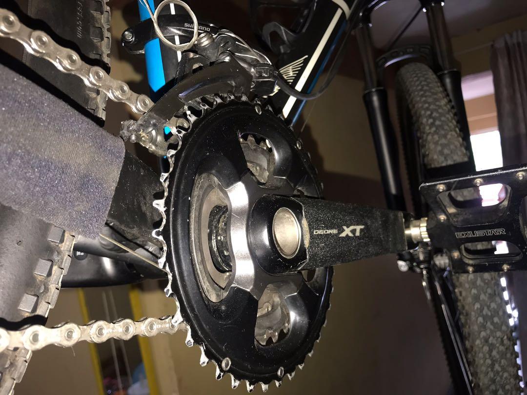 Shimano Deore XT 40 30 22 3x11 Crank and XT Side Swing Front Derailleur