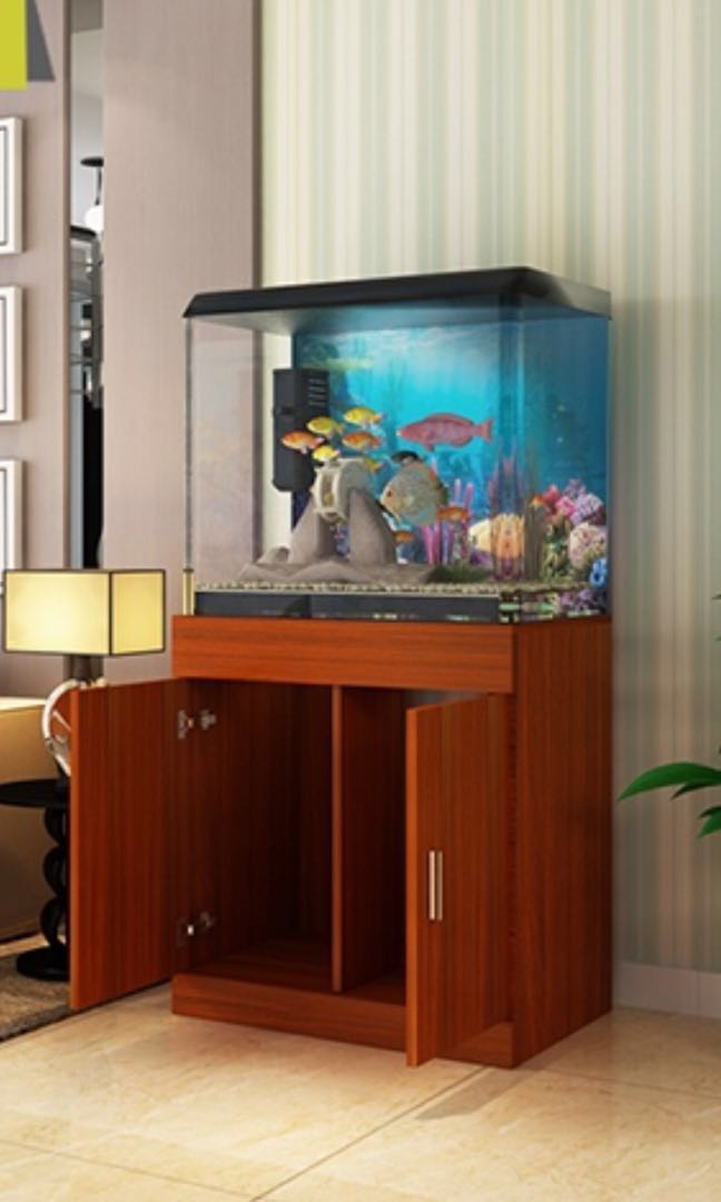 Solid Wood Fish Tank Cabinet Pet Supplies For Fish Fish Tank
