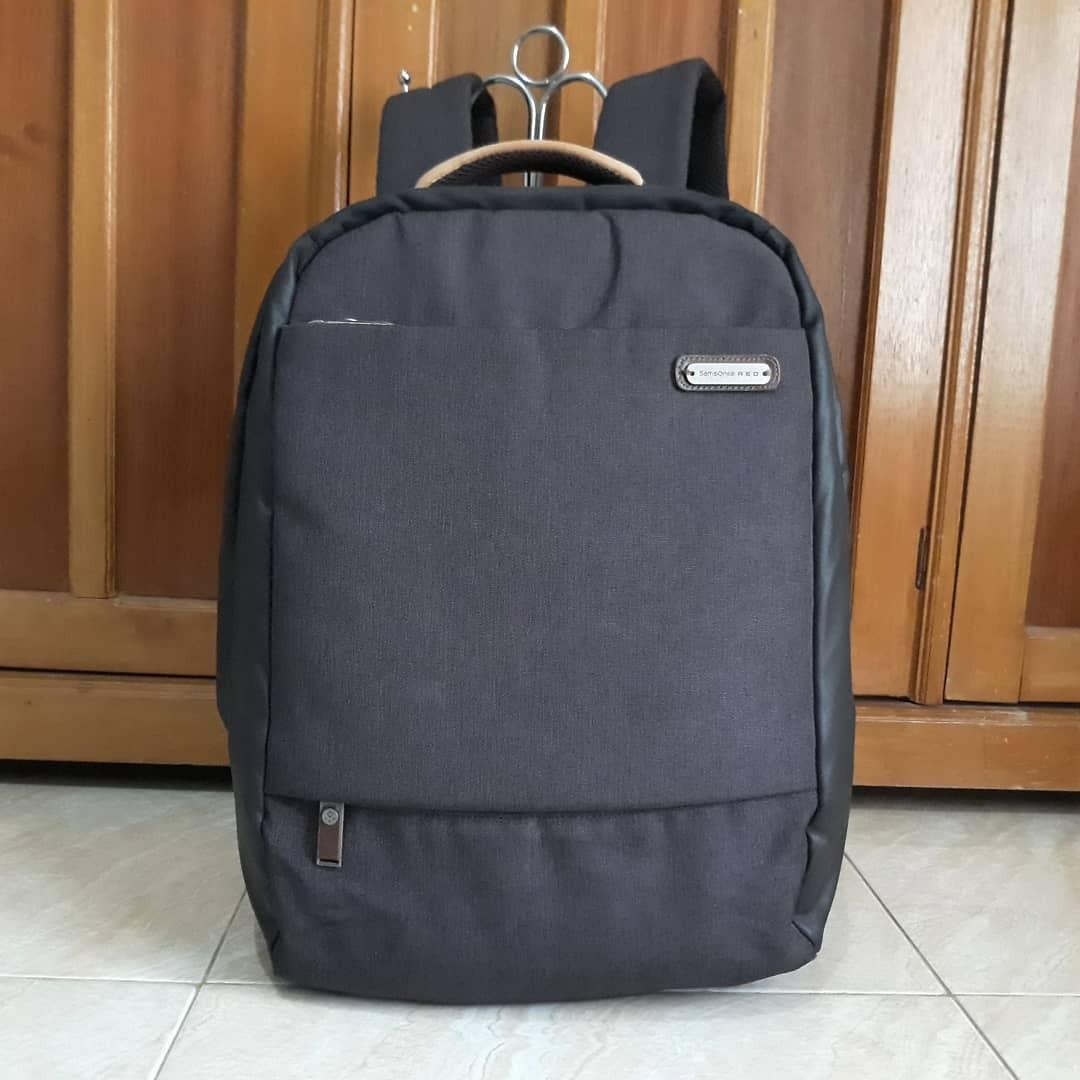 Tas Ransel Samsonite Red Backpack Original Lengkap Rain Cover