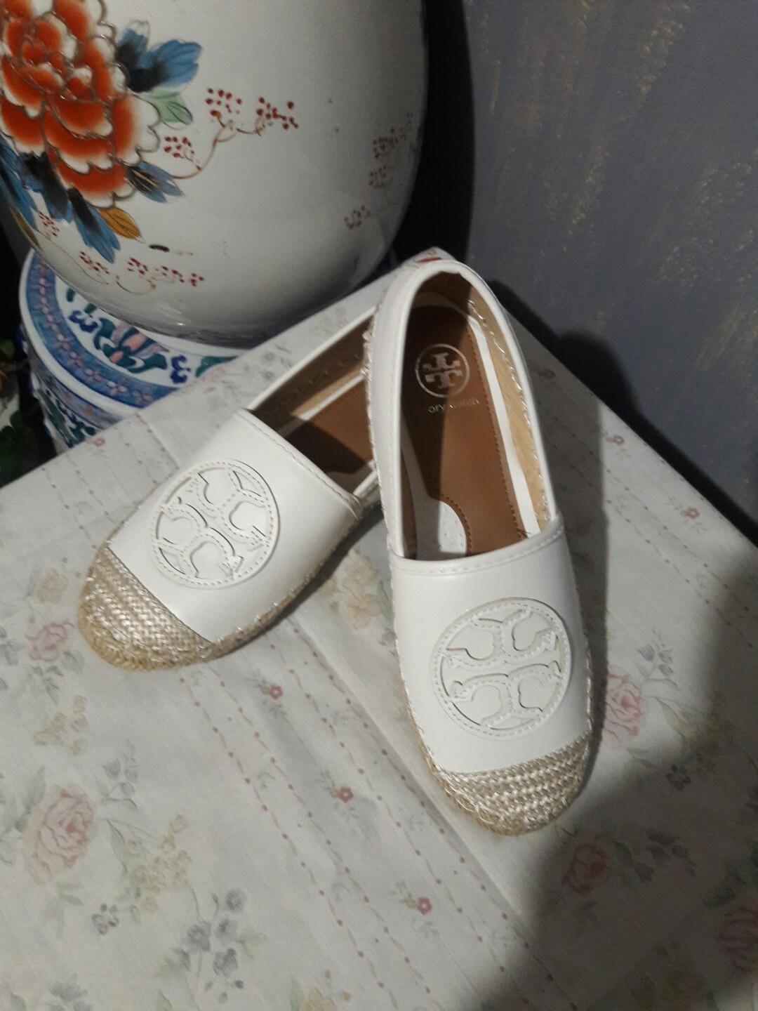 Tory Burch White Espadrille Shoes 
