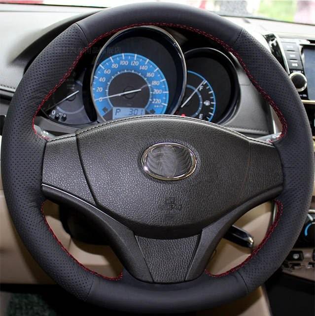 Toyota Vios steering wheel cover diy hand stitch sewing Auto