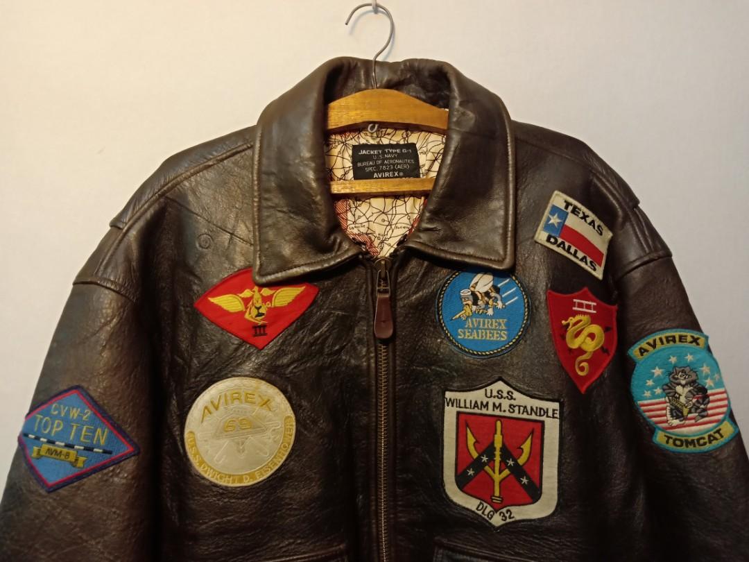 Vintage Avirex G1 TOP GUN leather bomber jacket