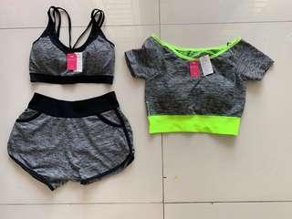 3 Set Baju Senam wanita BARU, BAGUS dan MURAH