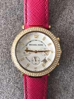 Pink and gold Michael Kors watch