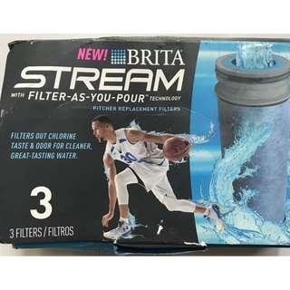Brita Stream Water Filters for Brita Stream Water Pitchers, Brand New, Sealed