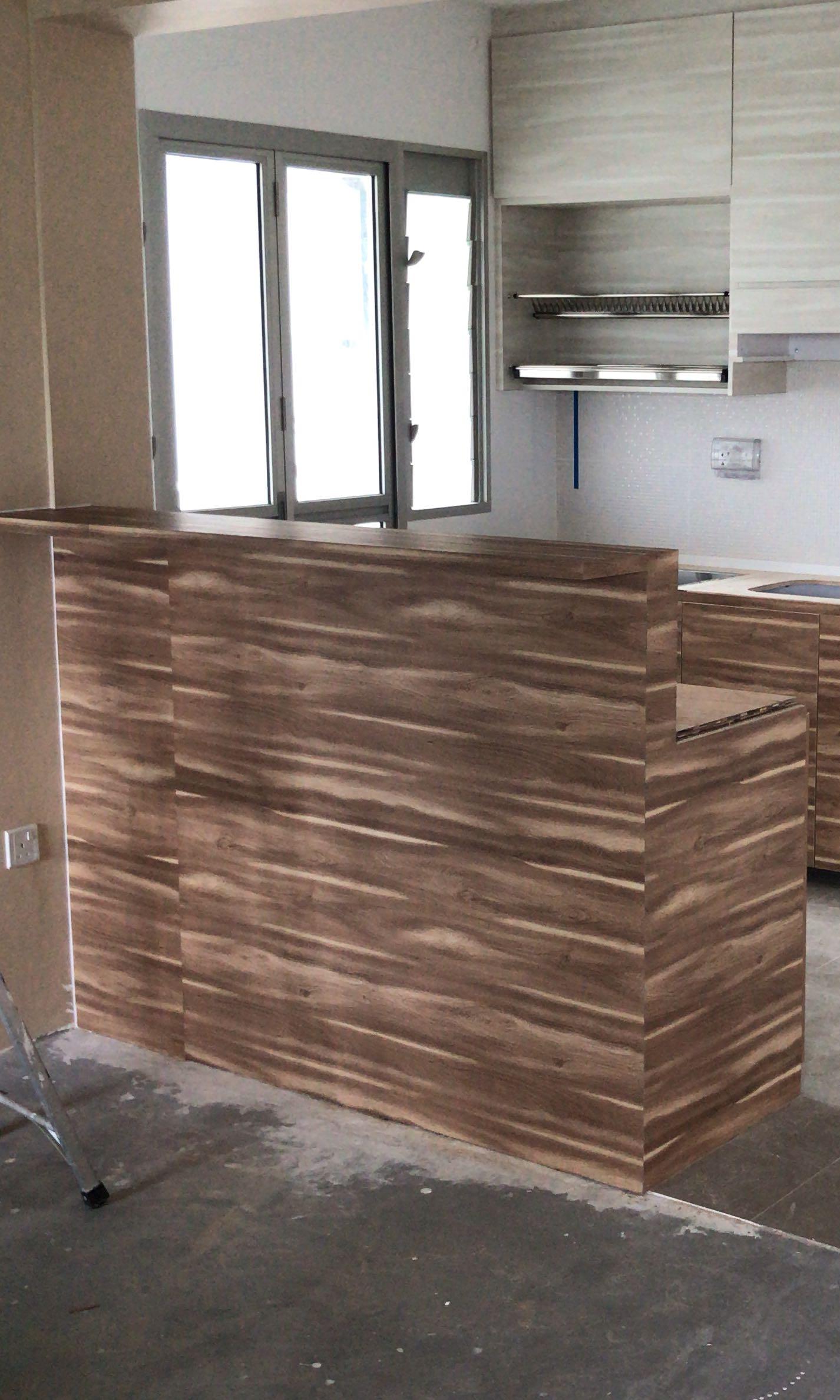 7 Ft Kitchen Bar Top Style With Quartz Top Home Services