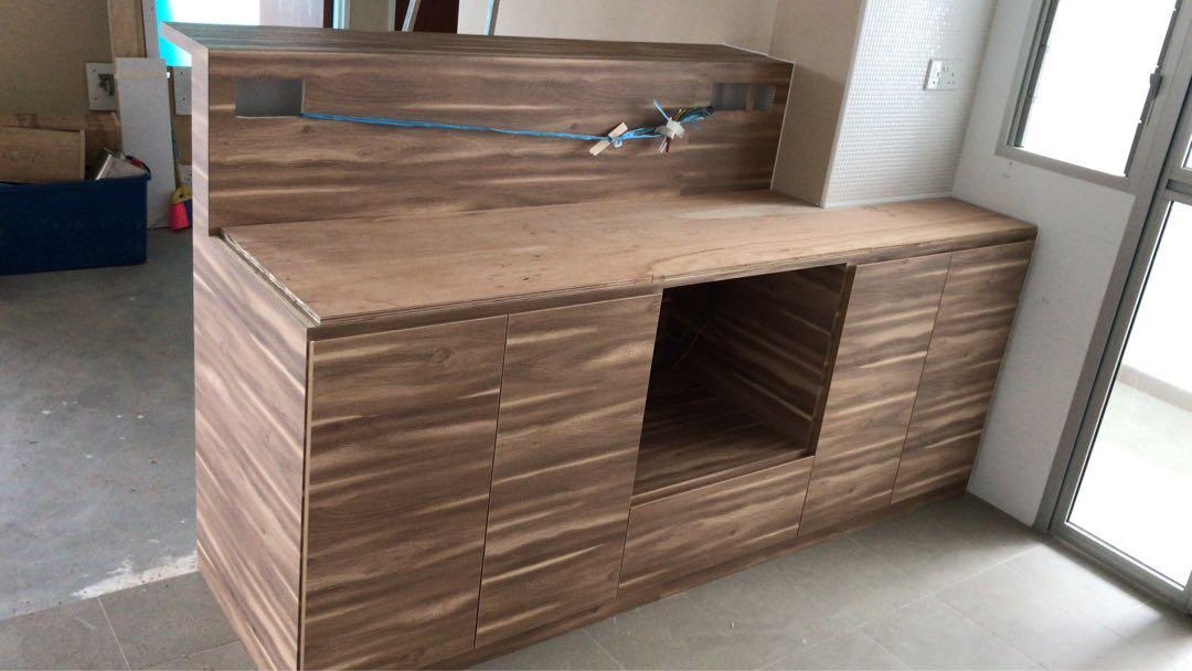 7 Ft Kitchen Bar Top Style With Quartz Top Home Services