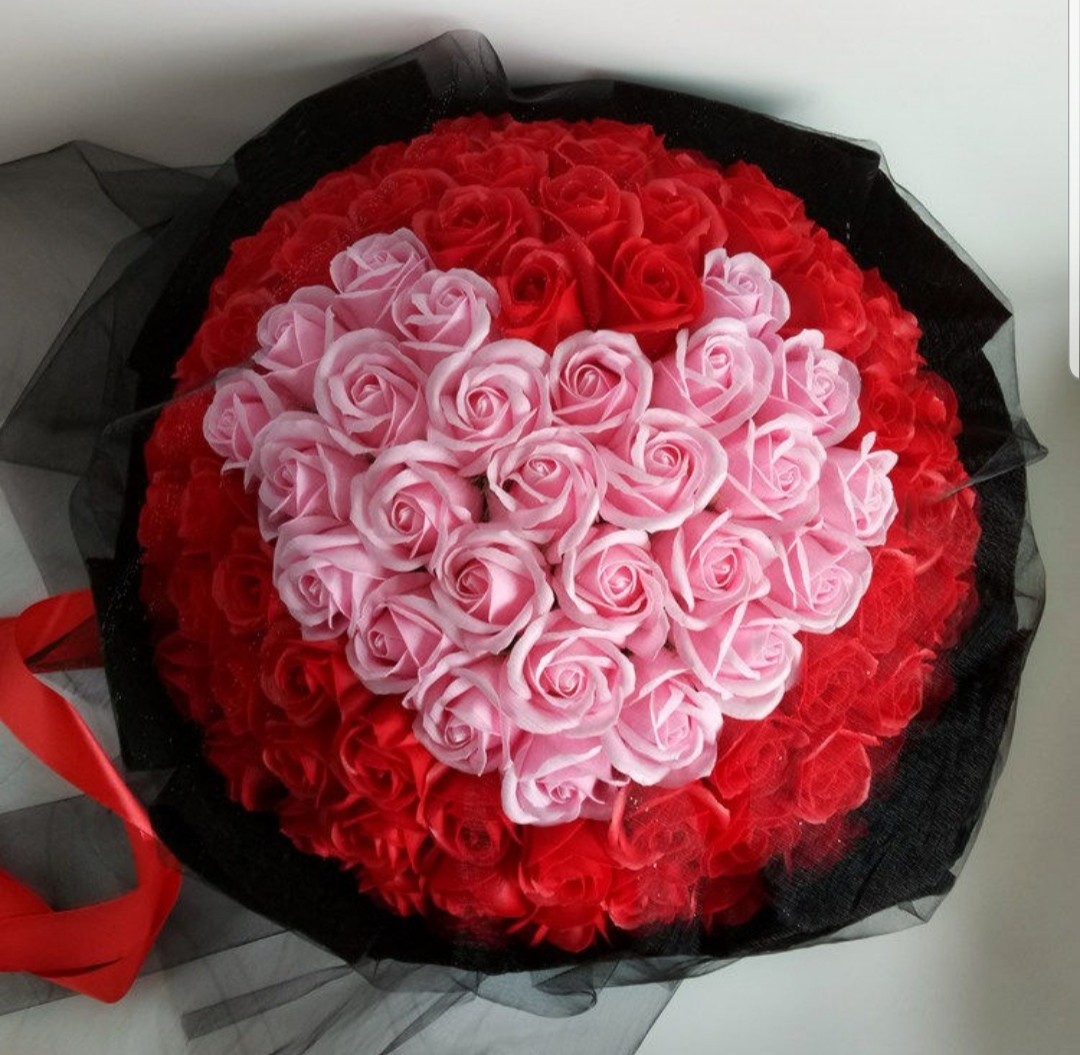 Heart Shaped Roses Bouquet