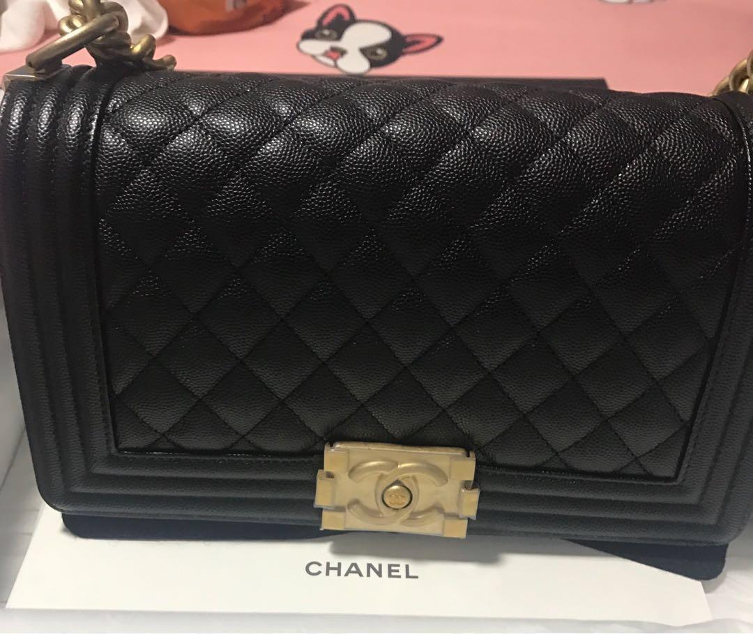 chanel le boy gold hardware