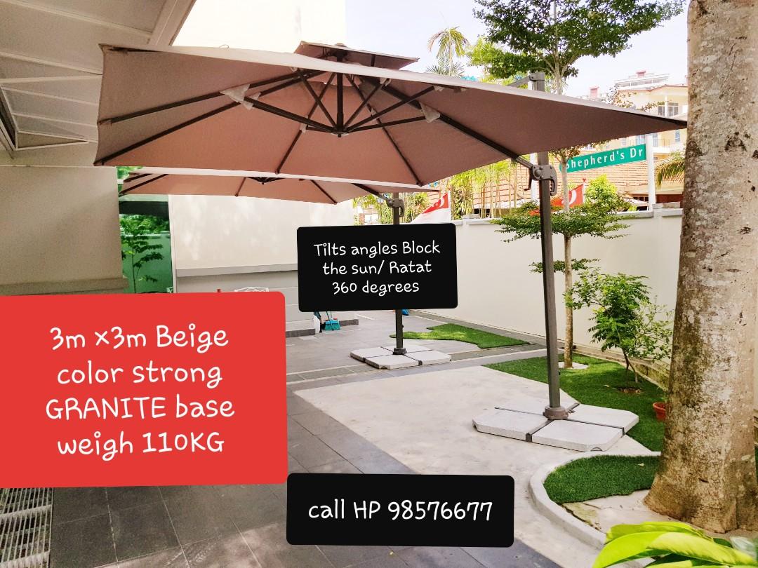 Brand New Sunray Outdoor Patio Parasol 3m 3m Double Top Square
