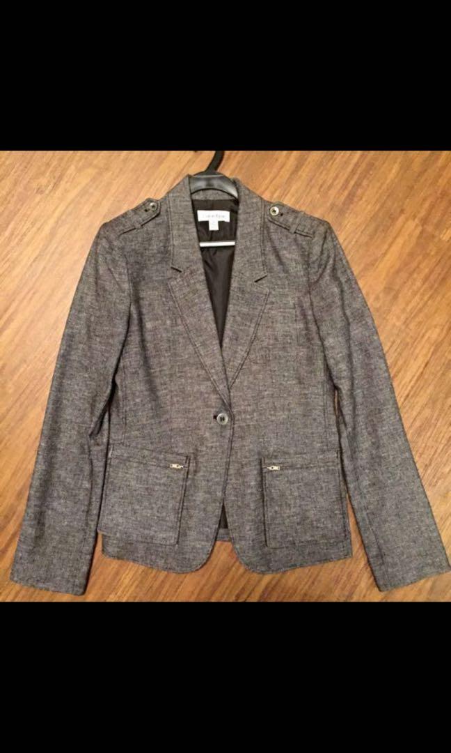 calvin klein women's black blazer