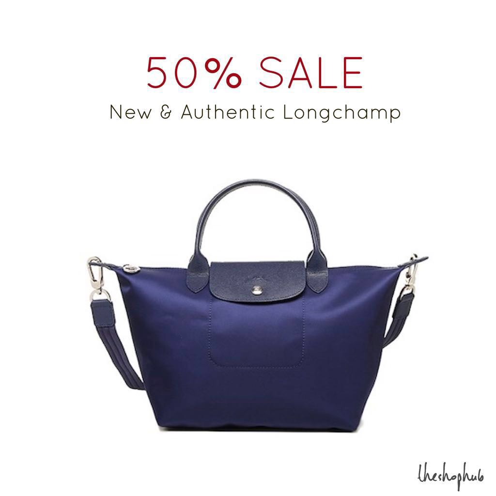 Longchamp Le Pliage Neo with sling Navy Women s Fashion Bags Wallets Tote Bags on Carousell