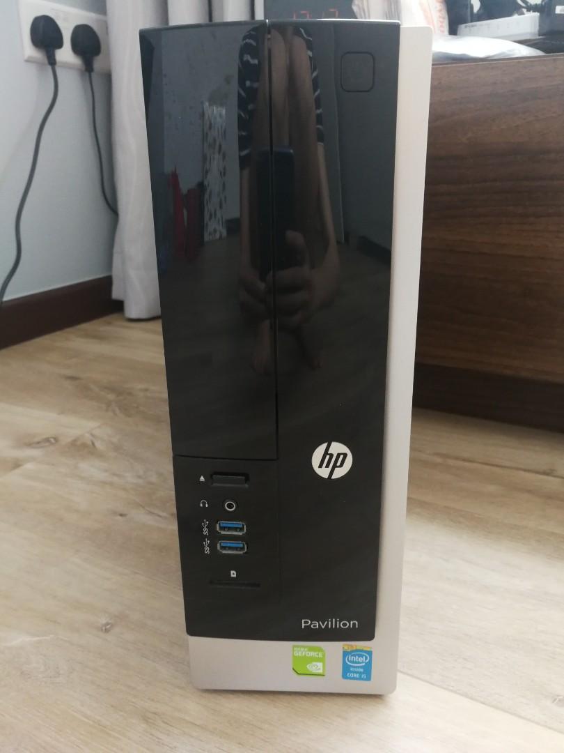 Core I5 Intel processor HP Pavilion slimline 400 Window 8.1 OS USB 3.0 With  WiFi nvidia geforce motherboard HDD Desktop PC CPU with Microsoft Office