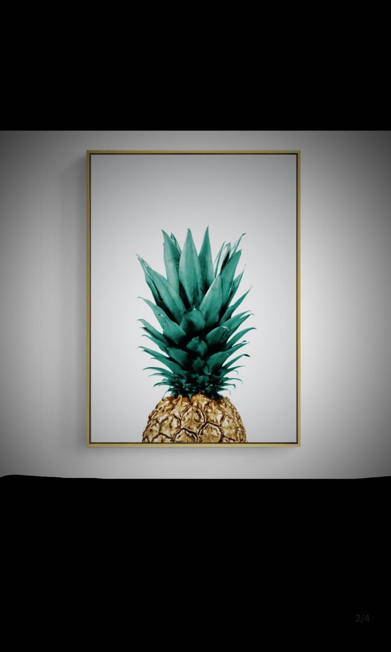Diy Canvas Paint Pineapple Design Housewarming Gift Design