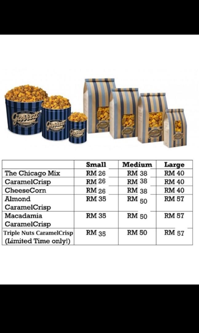 GARRETT POPCORN, Food & Drinks, Packaged & Instant Food on Carousell