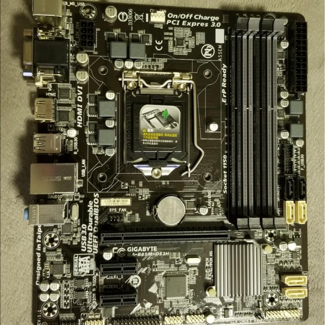 Gigabyte Ga B85m Ds3h Lga 1150 Intel Matx Mobo Electronics Computer Parts Accessories On Carousell