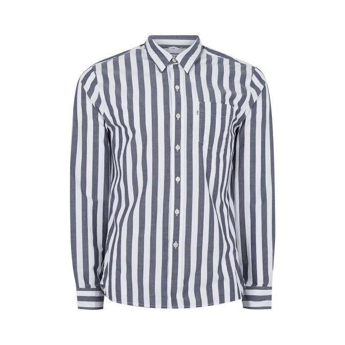 White Stripe Long Sleeve Shirt 