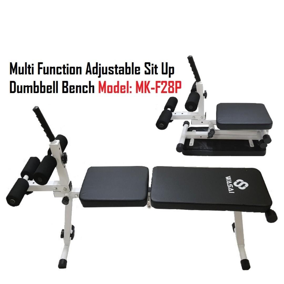 Multi Function Adjustable Sit Up Dumbbell Workout Exercise Bench