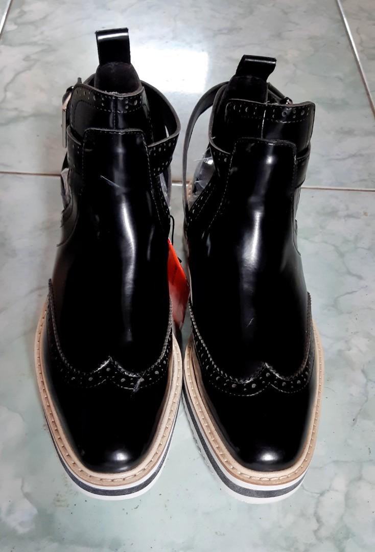 Zara flat cut hot sale out ankle boots