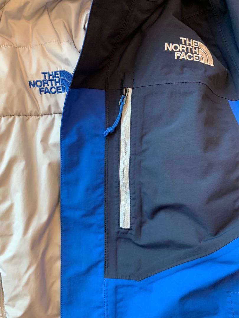 north face hyvent jacket blue