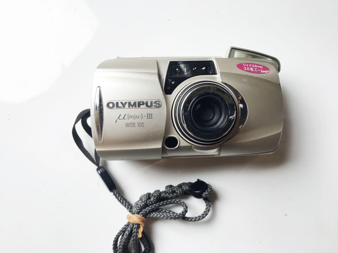 送電池稀少機 Olympus Mju Iii Wide100 變焦喵3 廣角變焦底片相機 相機攝影 其他相機在旋轉拍賣