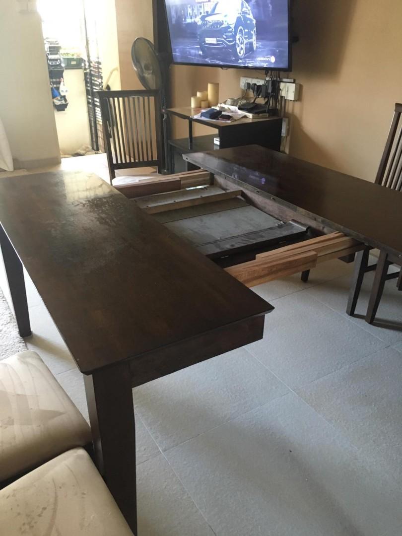 Picket & Rail Extendable Dining Table, Furniture, Tables & Chairs on