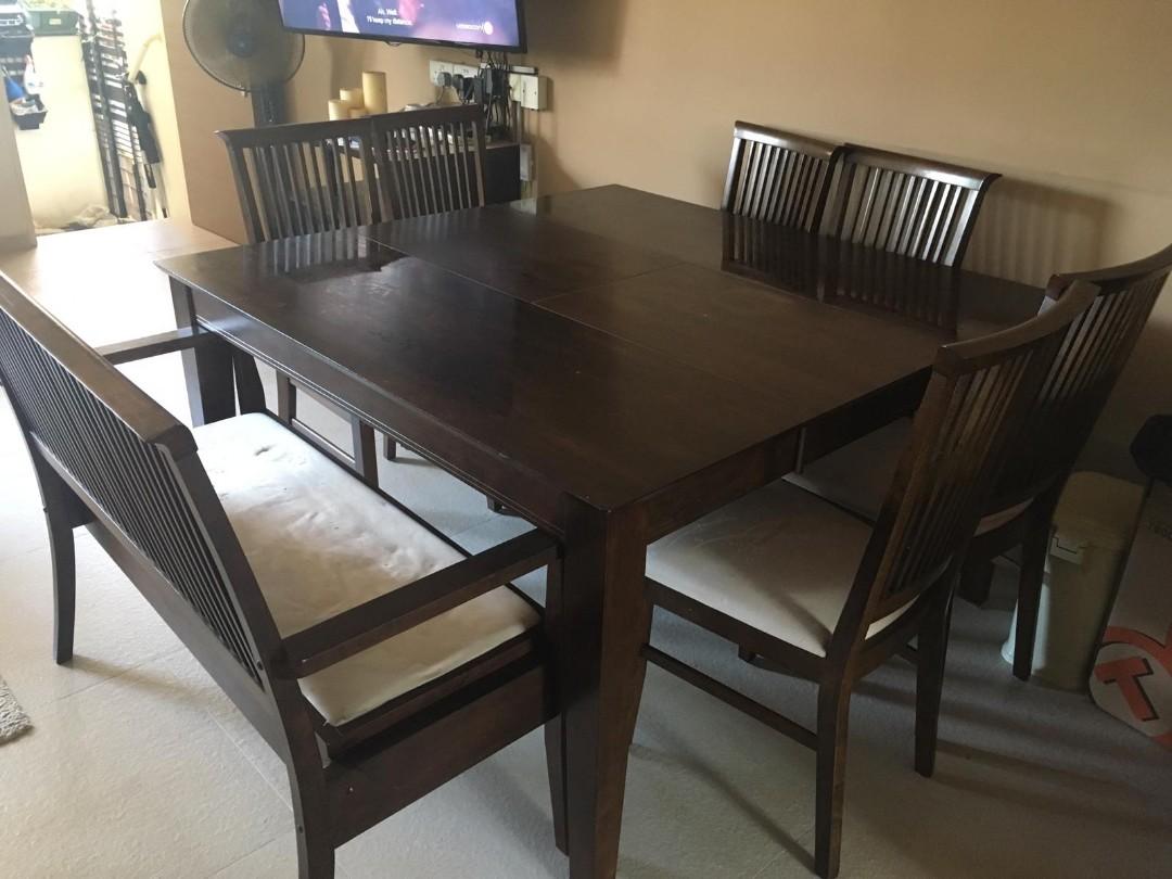 Picket & Rail Extendable Dining Table, Furniture, Tables & Chairs on