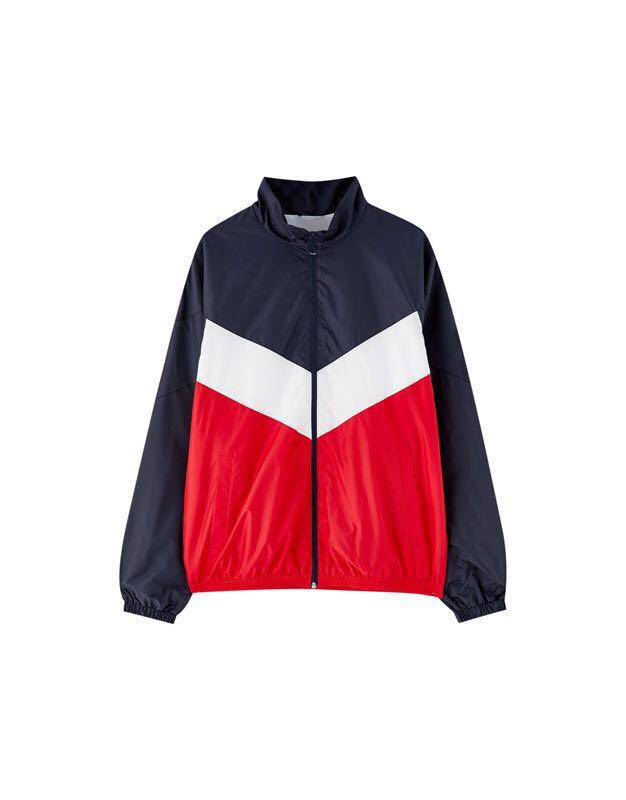 Pull and bear colour block jacket online