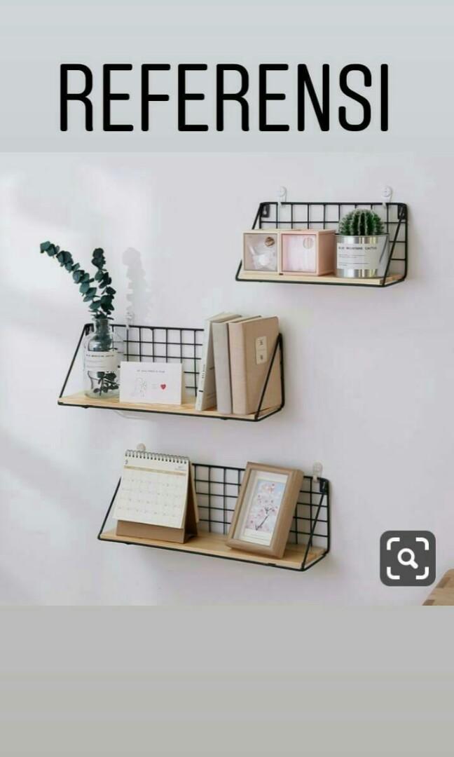 Rak Buku Gantung Perabotan Rumah Di Carousell
