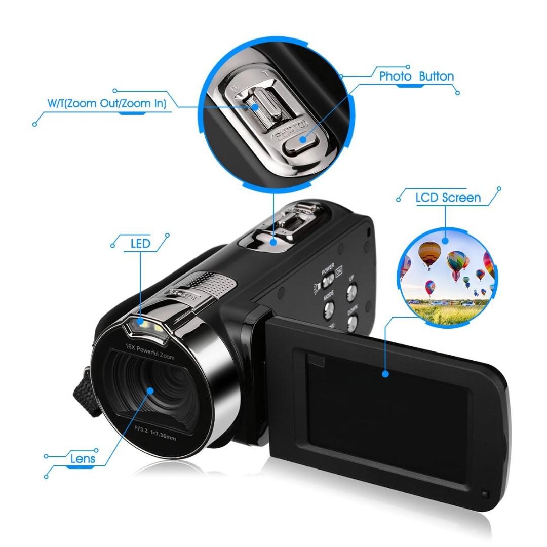Floureon 1080p full hd camcorder digital sale video camera
