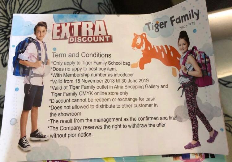 tiger family school bag malaysia