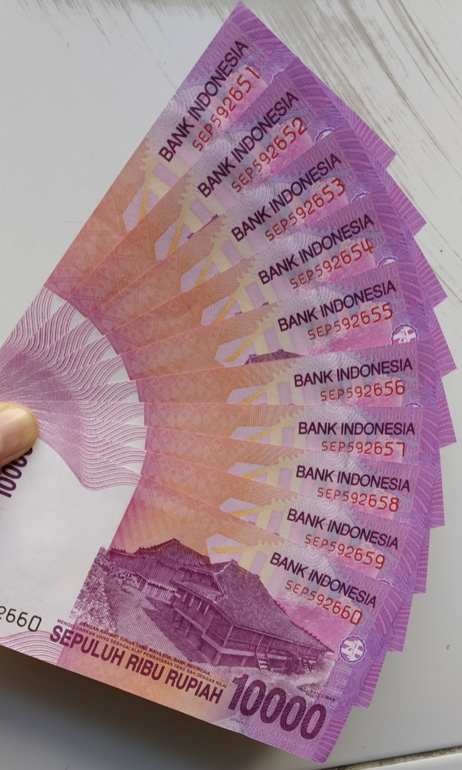 Uang 10 000 Merah Tanpa Bintik Sultan Mahmud Badaruddin Ii Antik Uang Lama Di Carousell