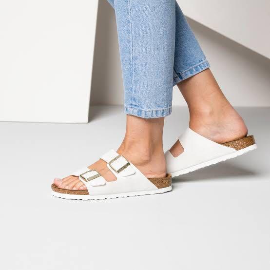 White Arizona Animal Fascination Birkenstock Women s Fashion Footwear Slippers and slides on Carousell