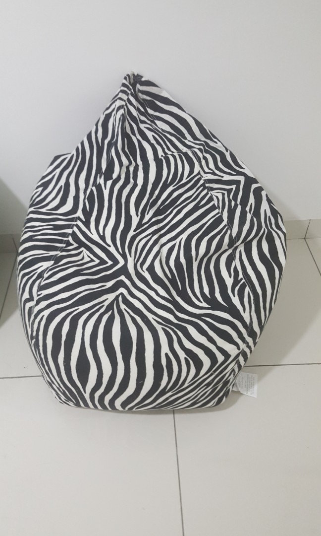 Zebra Print Bean Bag Chair