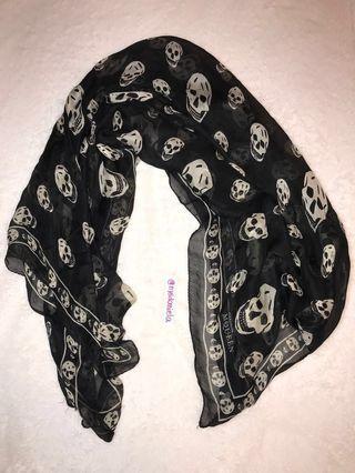 Authentic Alexander McQUEEN Silk Skull Scarf