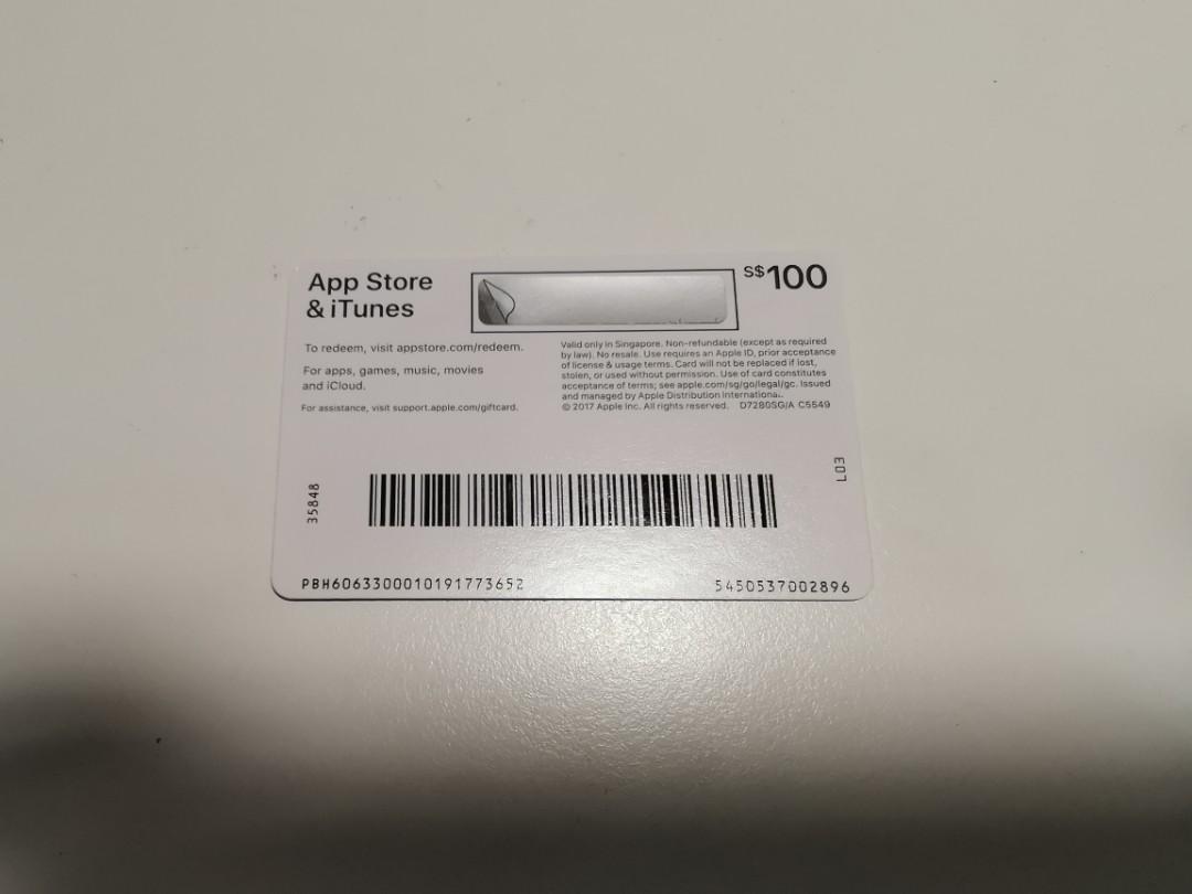 100 Dollar Itunes Gift Card Toys Games Video Gaming In Game Products On Carousell