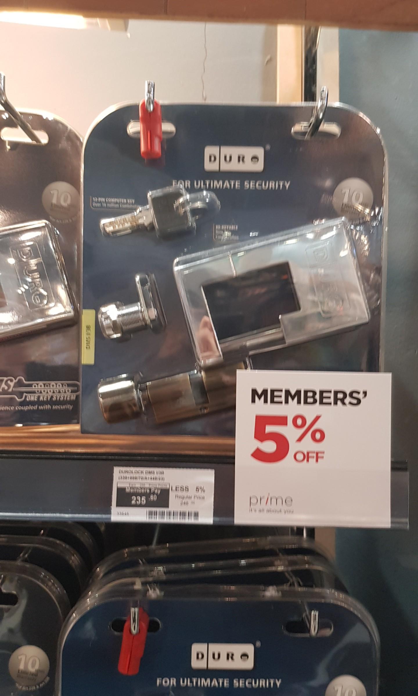 1 key open door, gate and letter box. Duro lock master key system