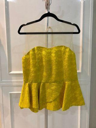 Yellow lace top