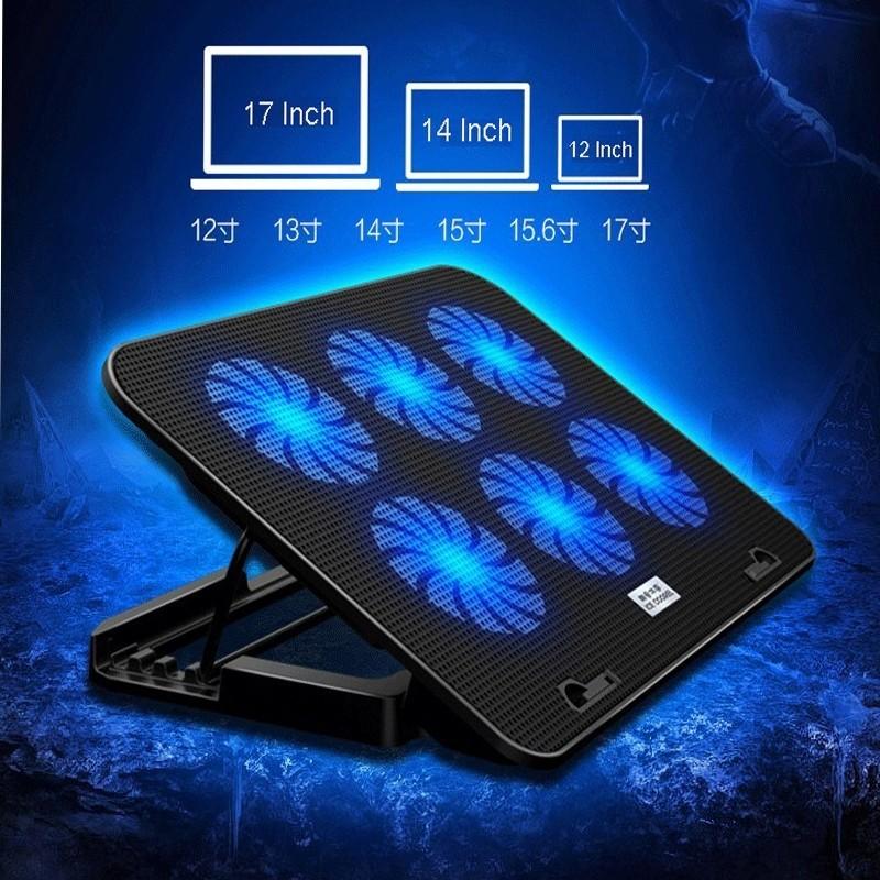 12 17 Inch Laptop Cooling Pad Laptop Cooler Usb Fan With 6 Cooling Fans Electronics Others On Carousell