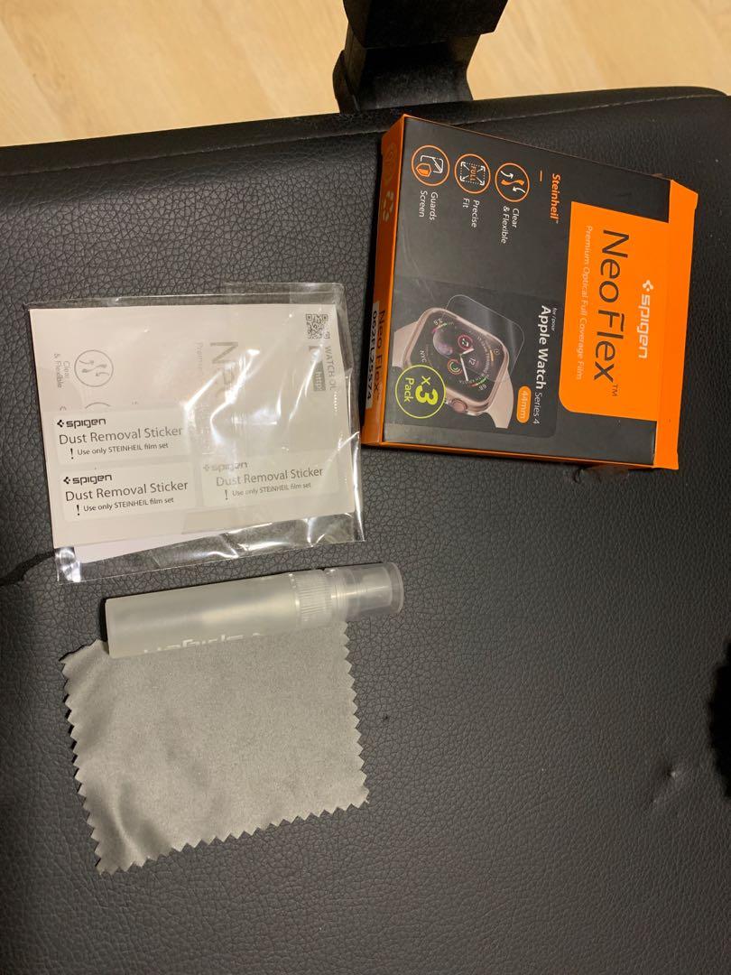 Apple Watch Series 4 44mm Spigen Neo Flex film, Mobile Phones \u0026 Gadgets,  Wearables \u0026 Smart Watches on Carousell