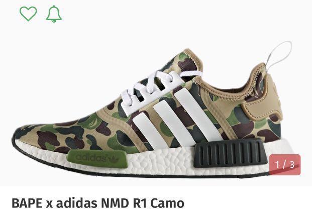 BNWT Authentic LIMITED EDITION BAPE x Adidas NMD, Women's Fashion, Shoes on  Carousell