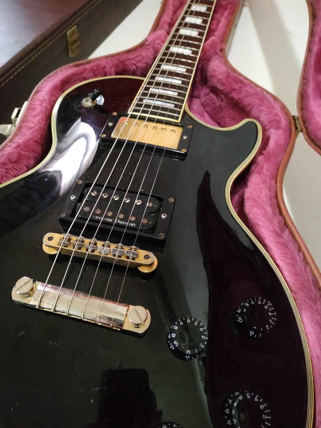 Burny Les Paul Custom (vintage), Hobbies & Toys, Music & Media, Musical ...