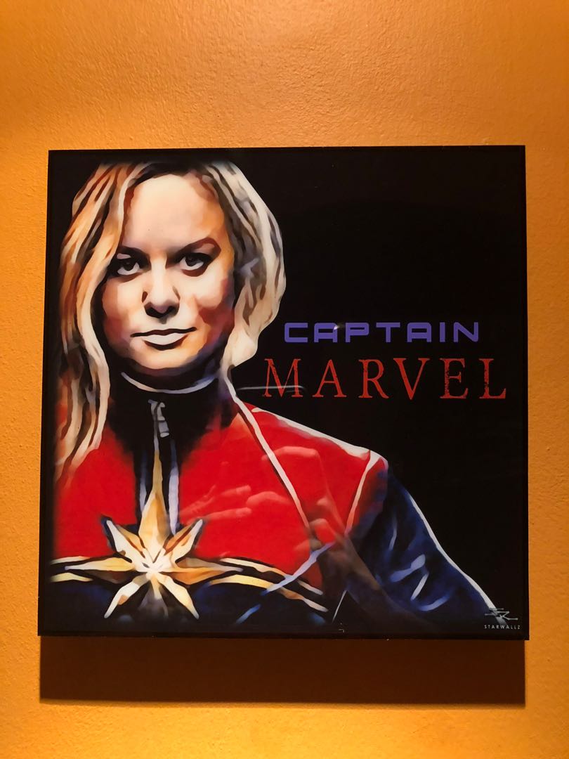 Captain Marvel Pop Art Poster Frame Design Craft Art