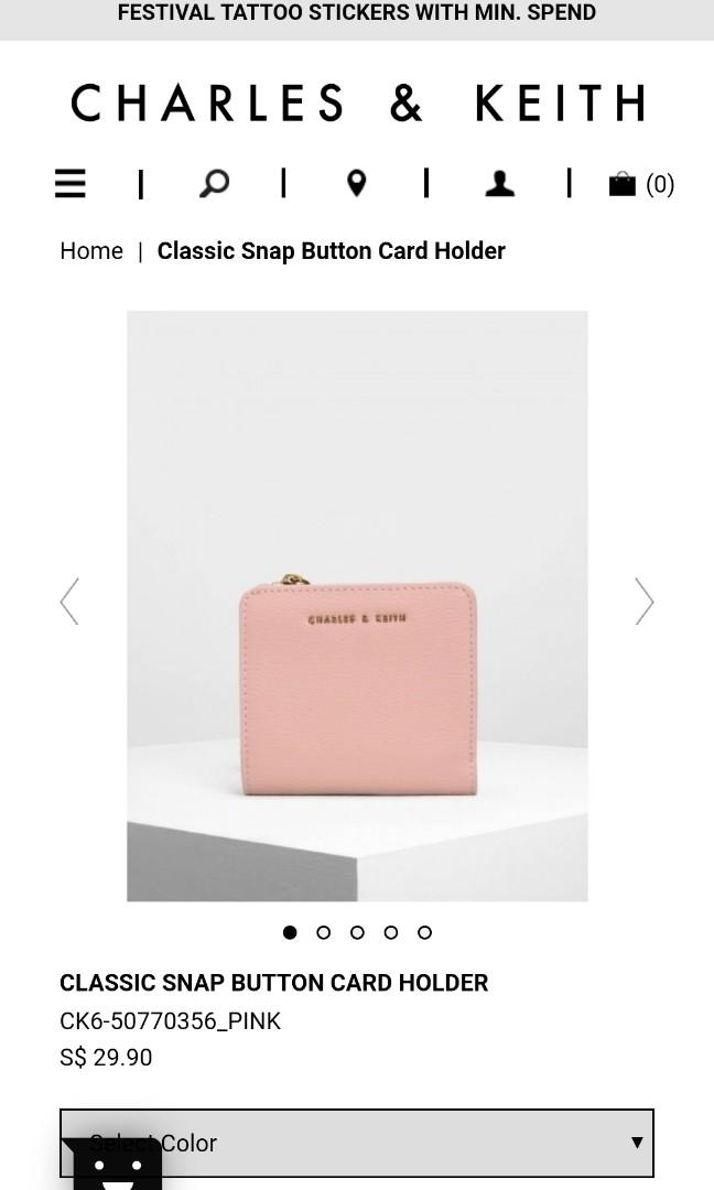 charles and keith pink wallet