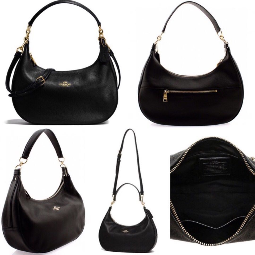 COACH HARLEY EAST/WEST HOBO IN PEBBLE LEATHER 2 WAY BAG (F38250 ...