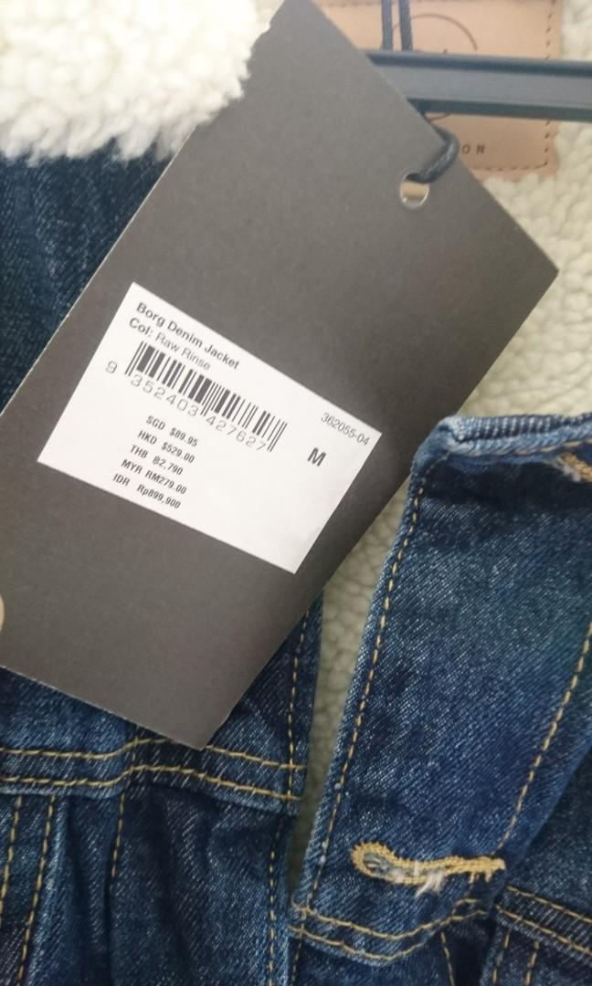 cotton on borg denim jacket