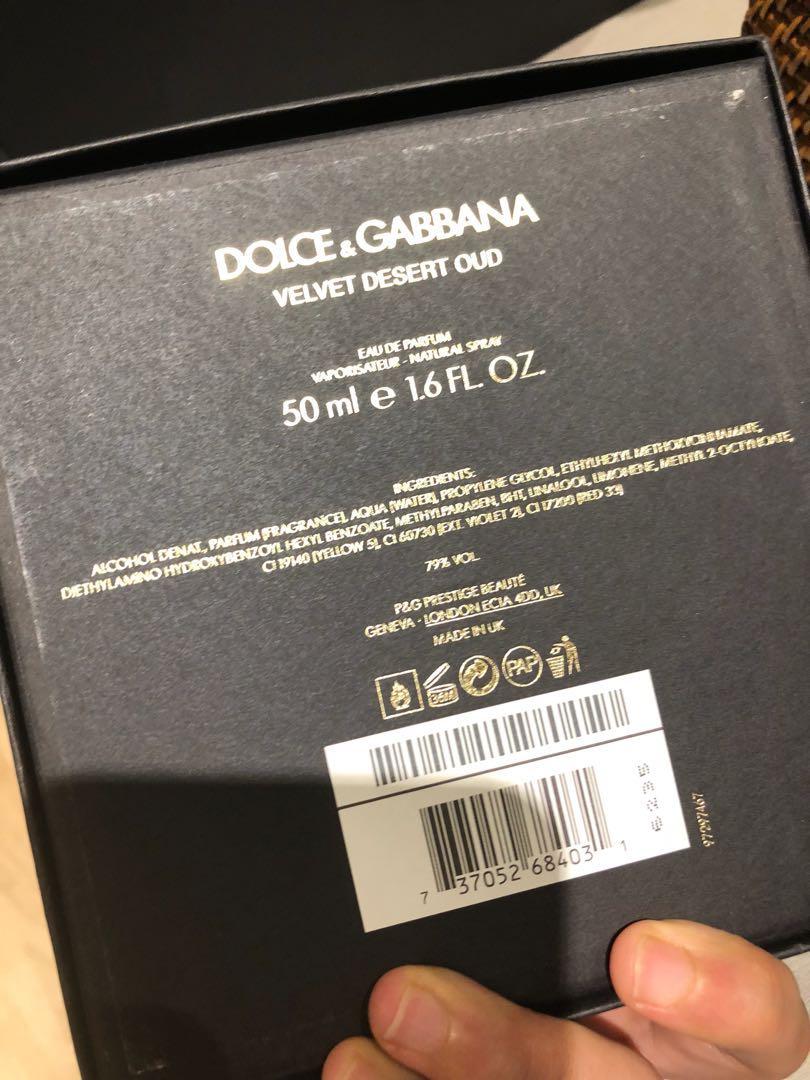Dolce and gabbana new arrivals velvet desert oud uk