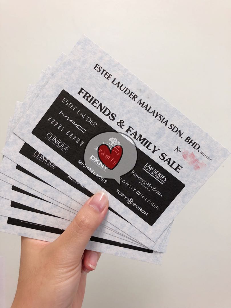 Estee Lauder Friends & Family Sale Invitation Ticket, Tickets